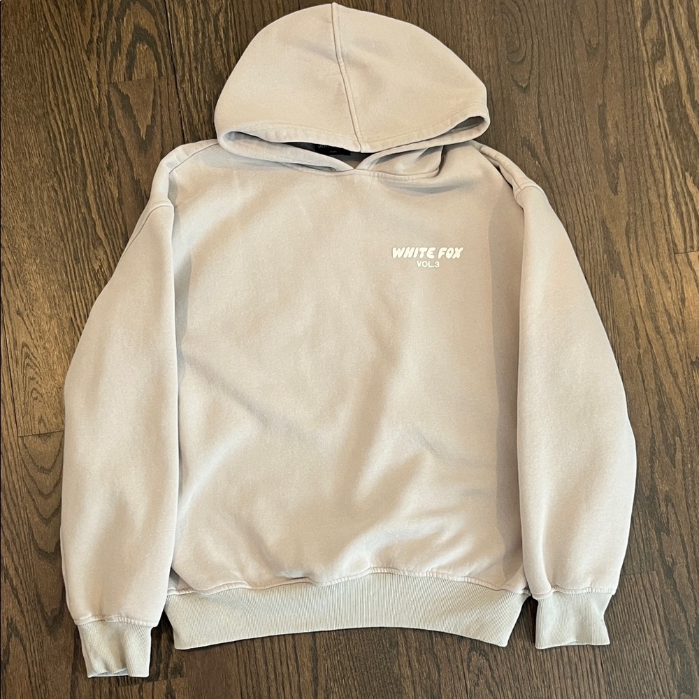 White Fox Cream Hoodie